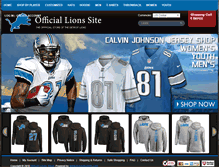 Tablet Screenshot of lionsshopnfl.com